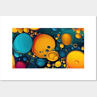 Abstract oil and water mix background Posters and Art